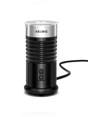 Keurig Black and Silver Electric Milk Frother